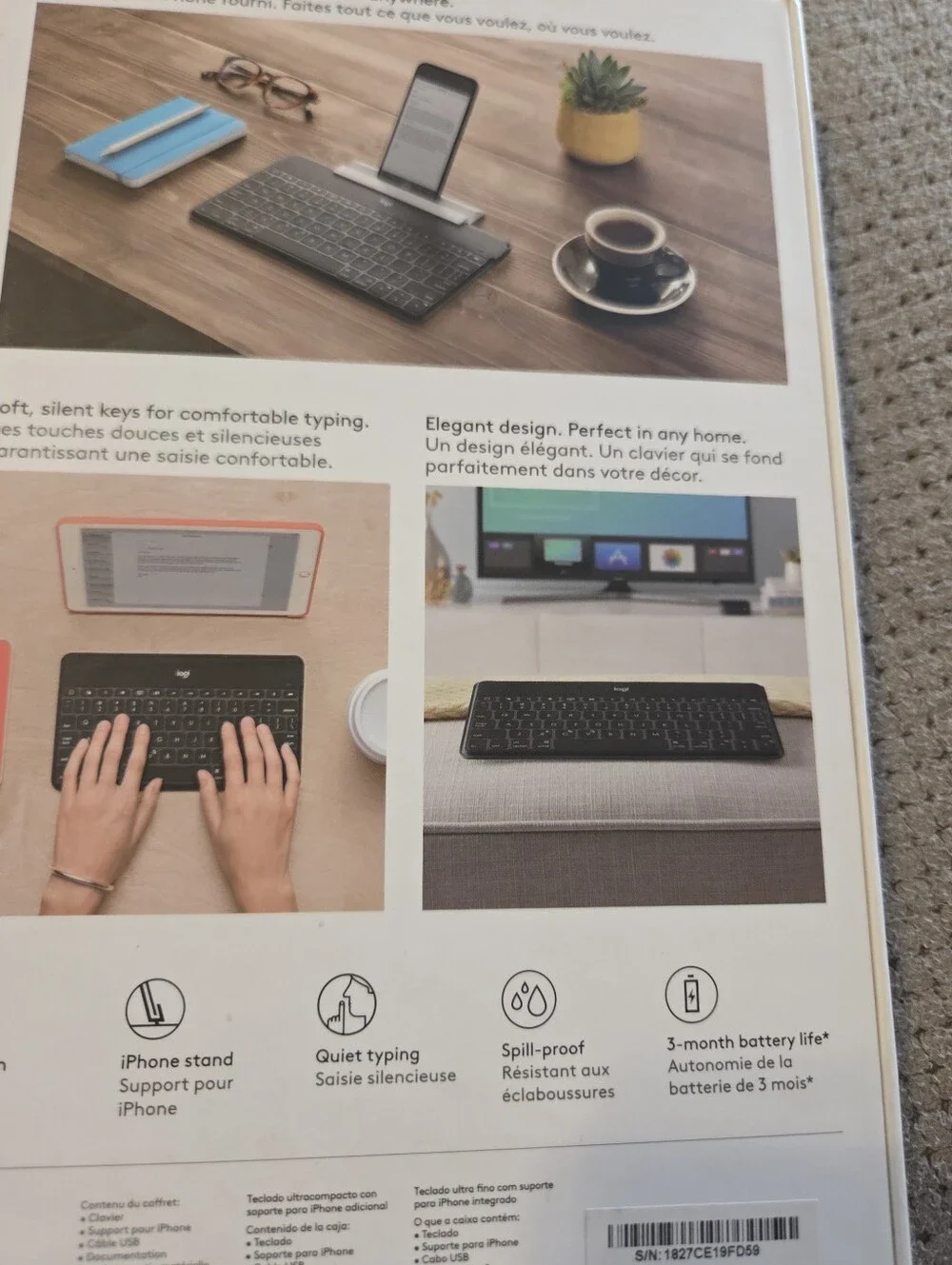 Logitech 920-006701 Keys-to-go Apple iPad, iPhone, Apple TV Portable keyboard